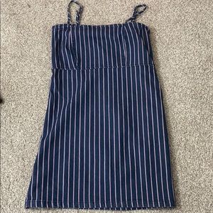 Striped denim dress